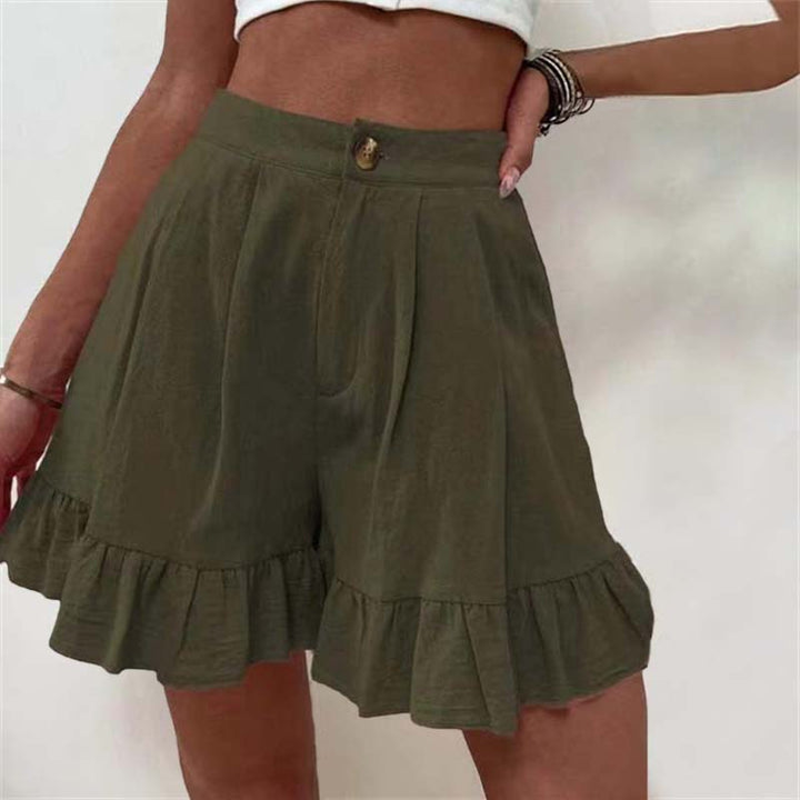 Women's Breezy Ruffle Hem Shorts-MODAUTLET