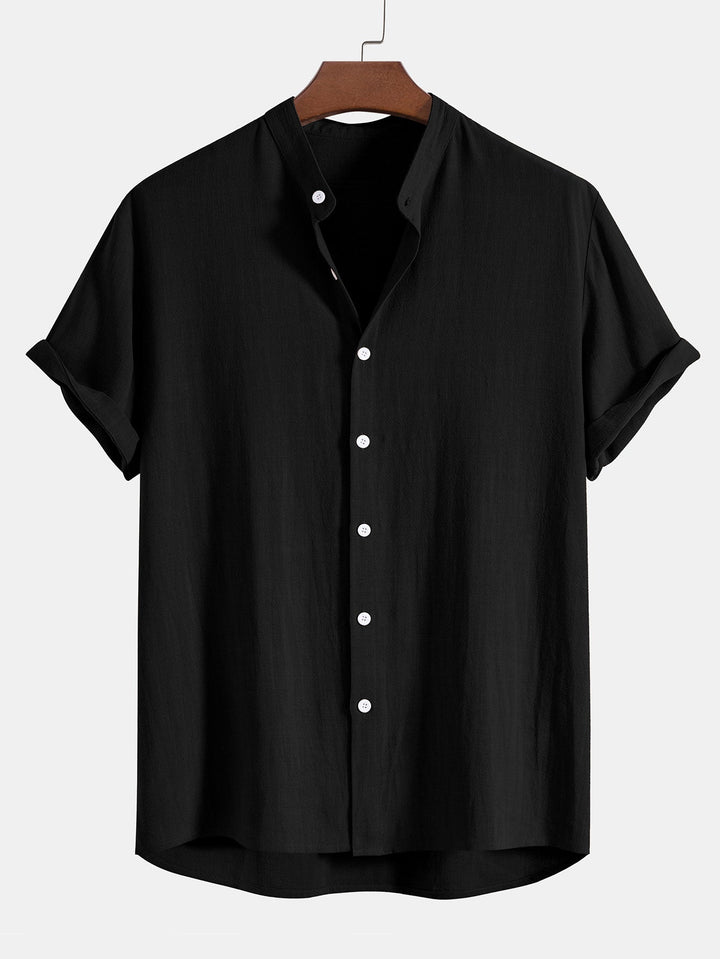 Conjunto de camisa de manga corta y pantalones para hombre para uso de verano