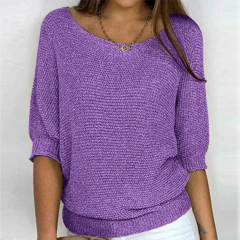 Womens's Cozy Comfort Sweater Purple