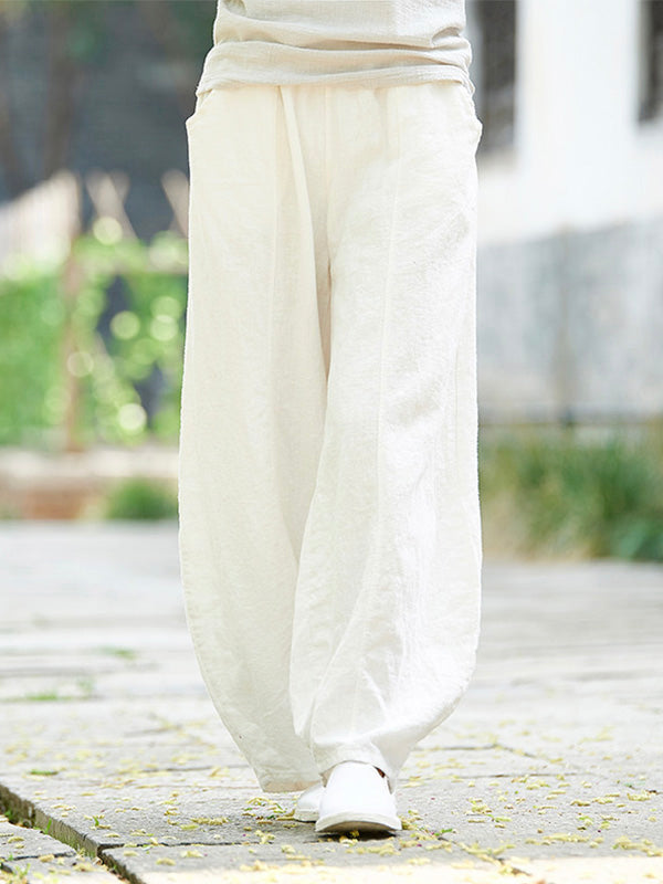 Women's Casual Cotton Linen Bloomers for Comfortable Everyday Wear