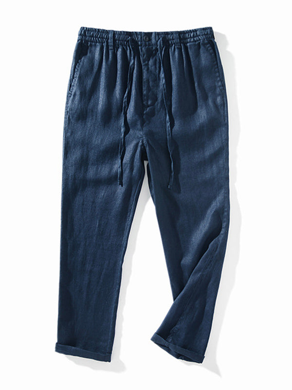 Men's Lightweight Linen Drawstring Pants