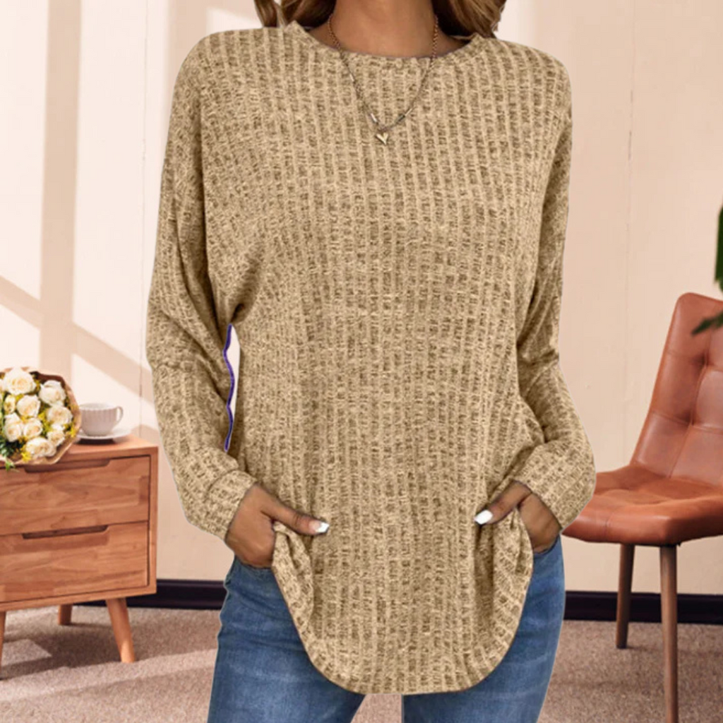 Women's Elegant Loose Fit Top Khaki