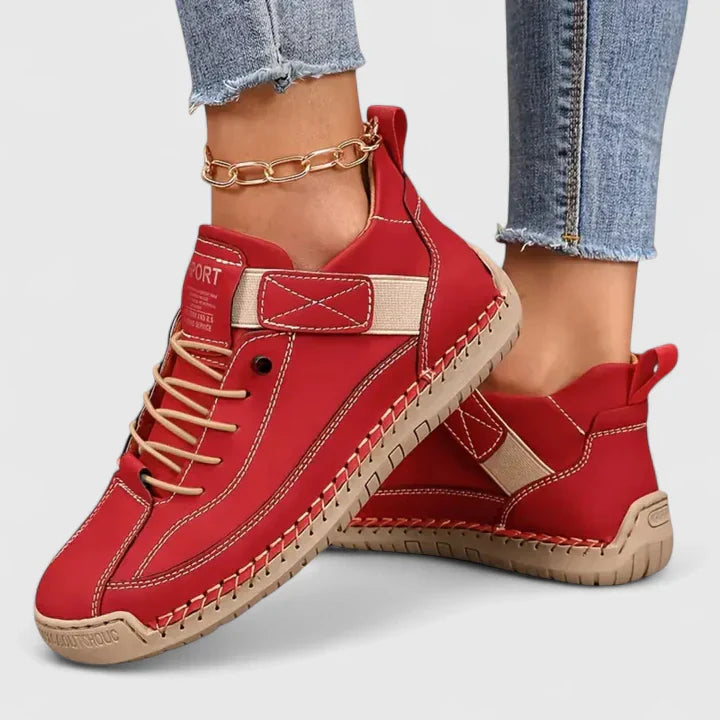 Women's Comfort Sneakers - Stylish & Supportive Footwear Red