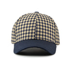 Houndstooth Pattern Canvas Cap