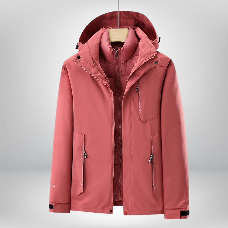 Women's Layered Winter Ski Jacket Pinkl