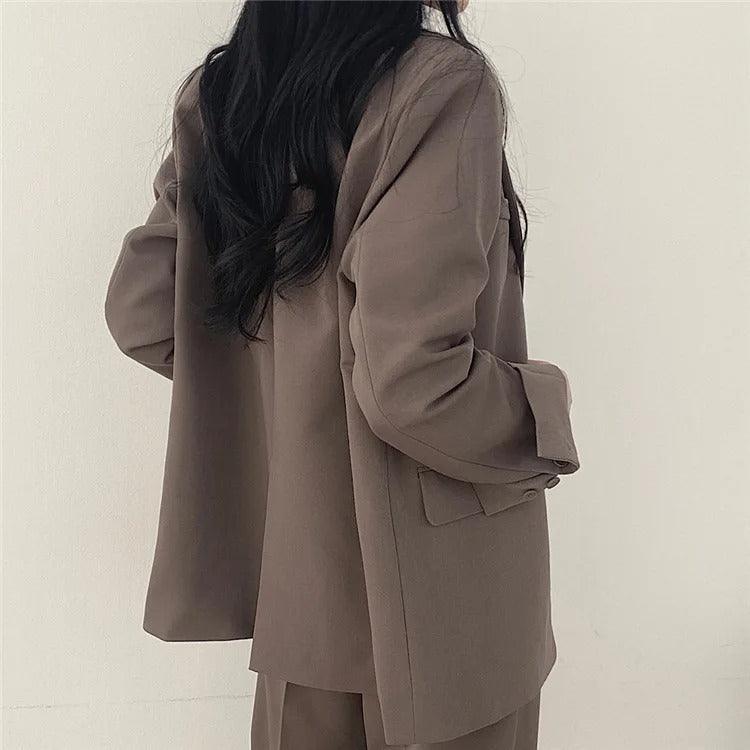 Hailey | Conjunto de Fato Feminino Ajustado com Blazer Comprido