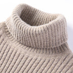 Men's Cozy Ribbed Turtleneck Sweater - Classic Fit