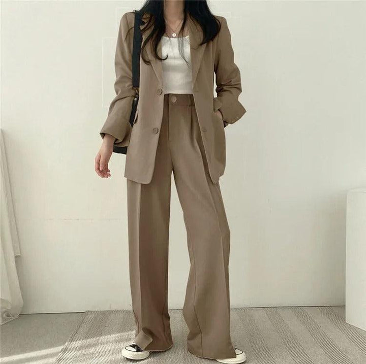 Hailey | Conjunto de Fato Feminino Ajustado com Blazer Comprido