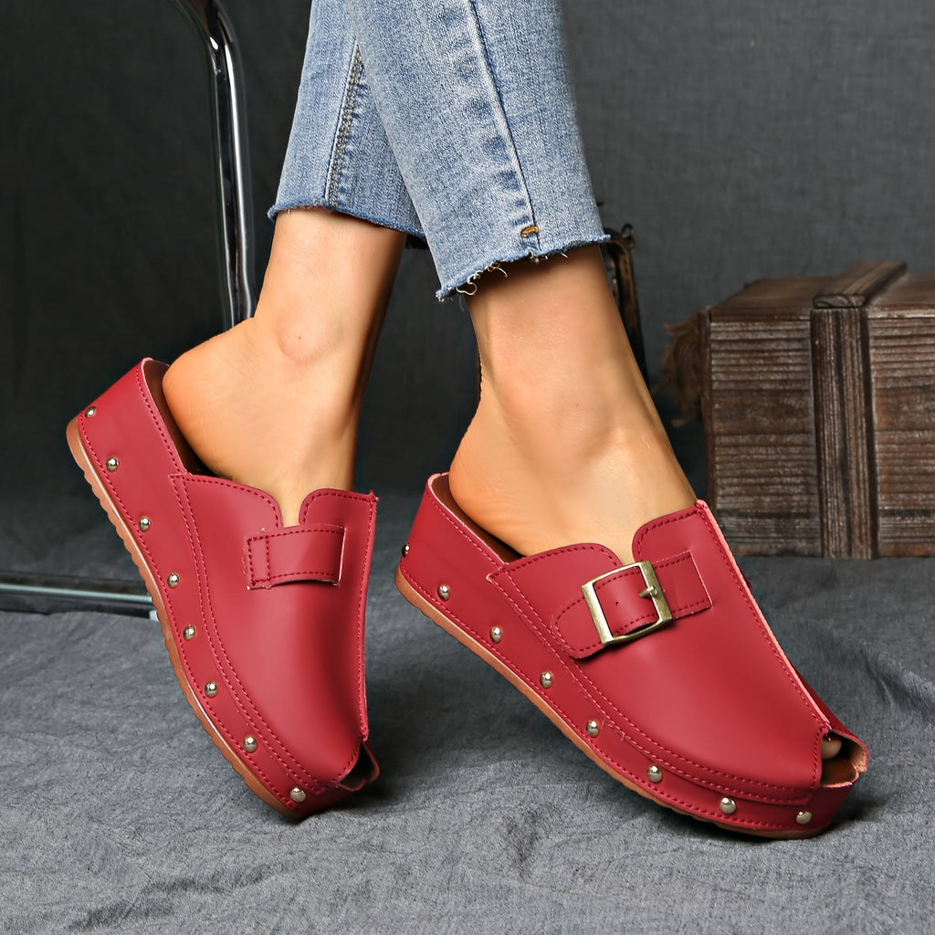 Women's Slip-Resistant Platform Sandals Red