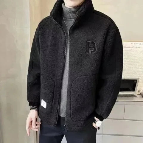Faux Fur Zipper Jacket for Stylish Comfort-MODAUTLET