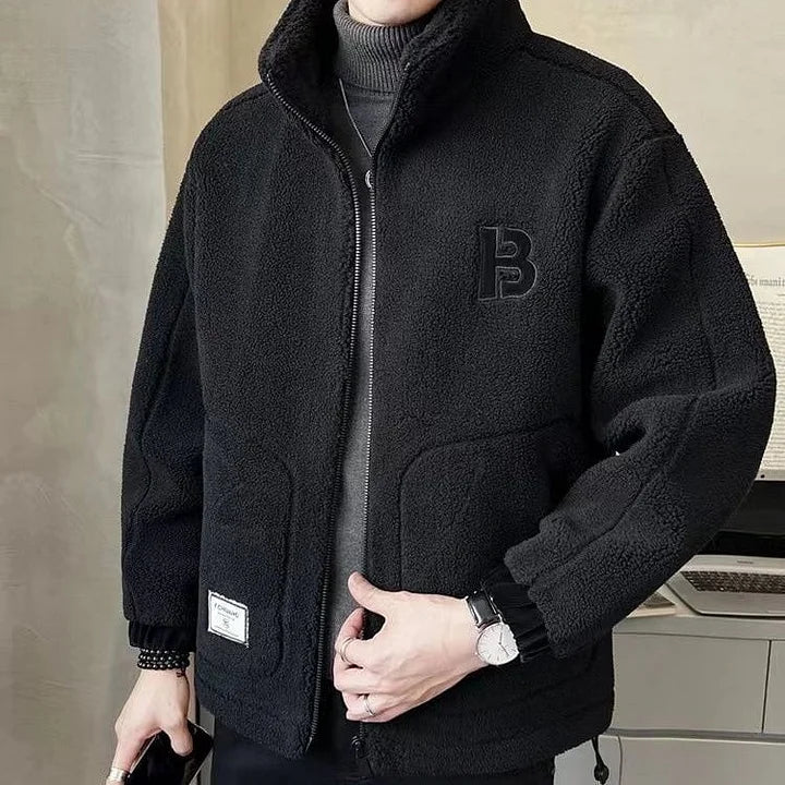 Faux Fur Zipper Jacket for Stylish Comfort-MODAUTLET