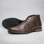 Men's Retro Leather Chukka Boots