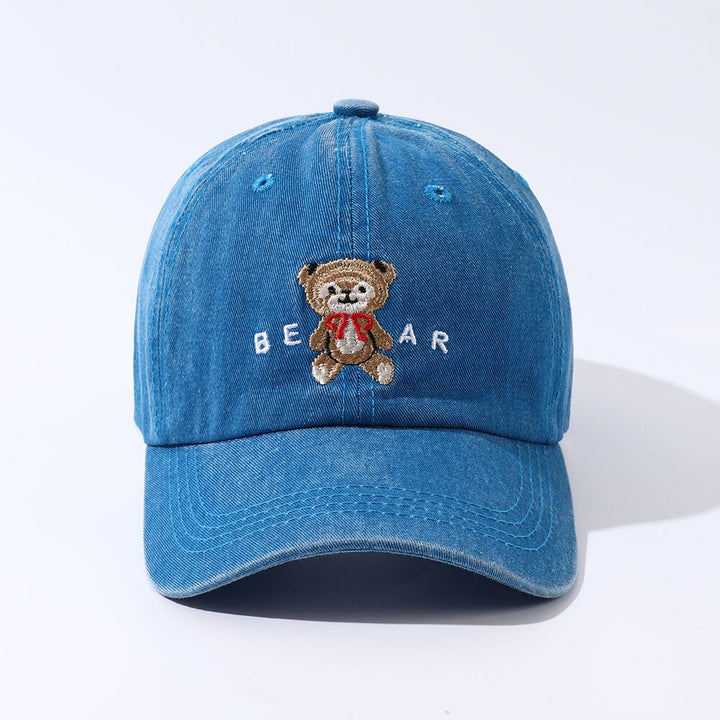 Gorras de papá bordadas con oso de peluche de dibujos animados para mujer