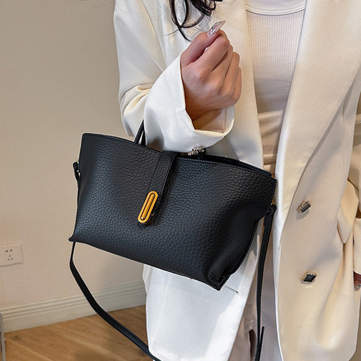 Women's Litchi Pattern Shoulder Bucket Bag-MODAUTLET
