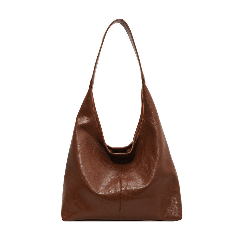 Fashionable Large Capacity Casual Tote Bag Brown