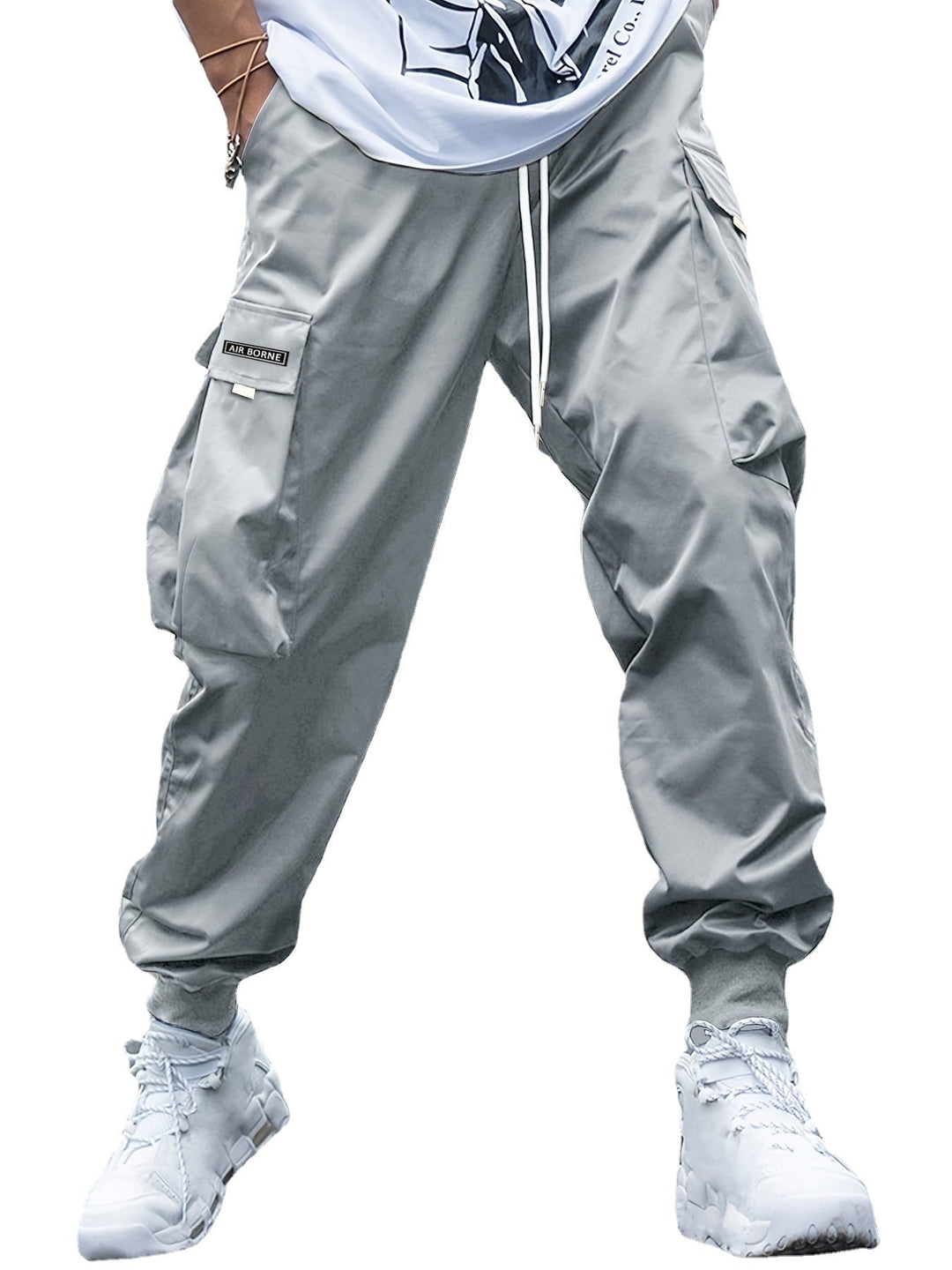 Men's Cargo Joggers with Multi-Pockets-MODAUTLET