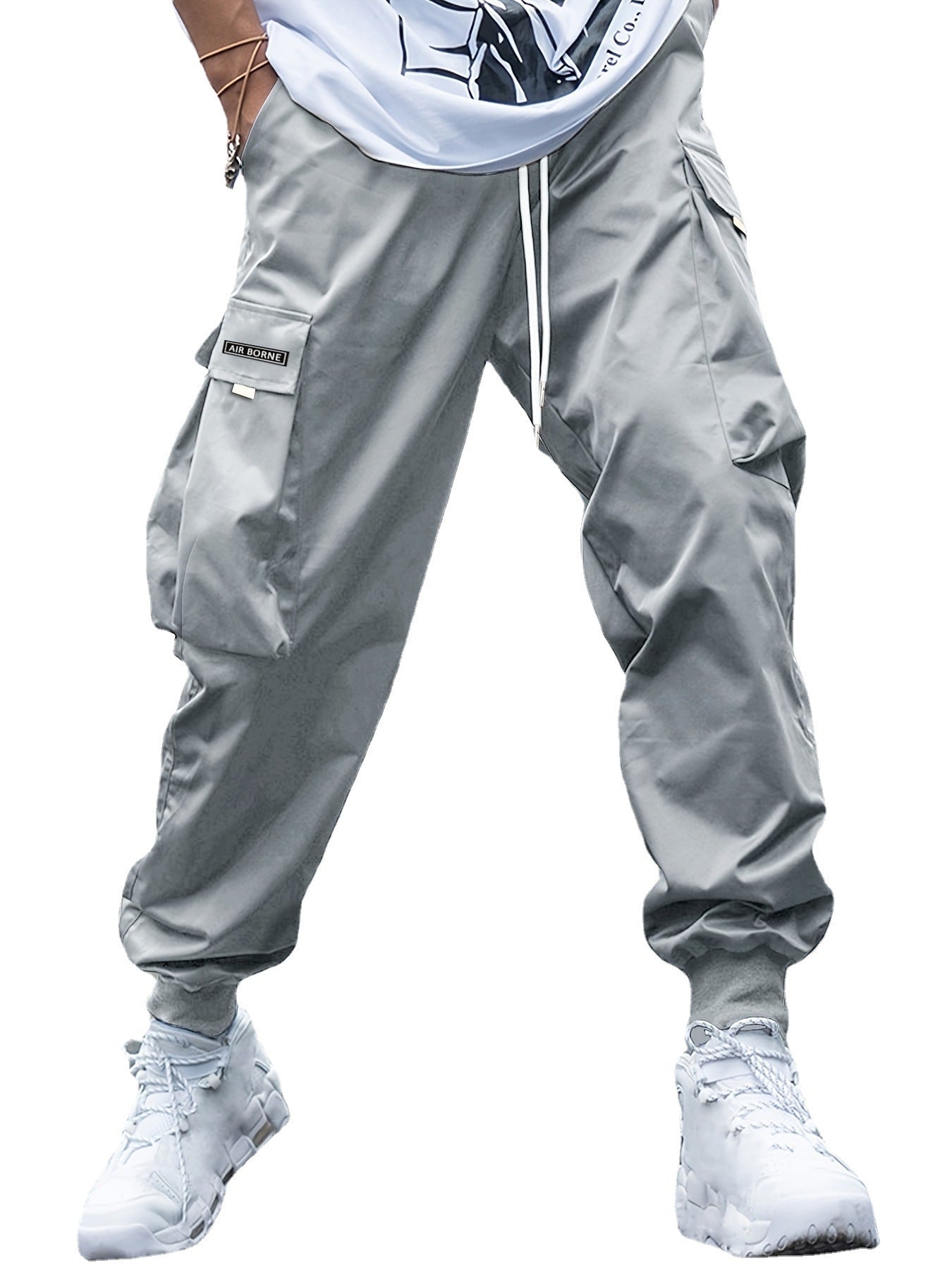 Men's Cargo Joggers with Multi-Pockets