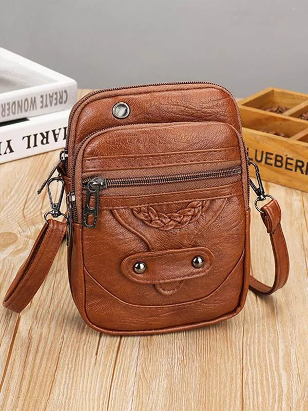 Vallana | Vintage Leather Crossbody Bag-MODAUTLET