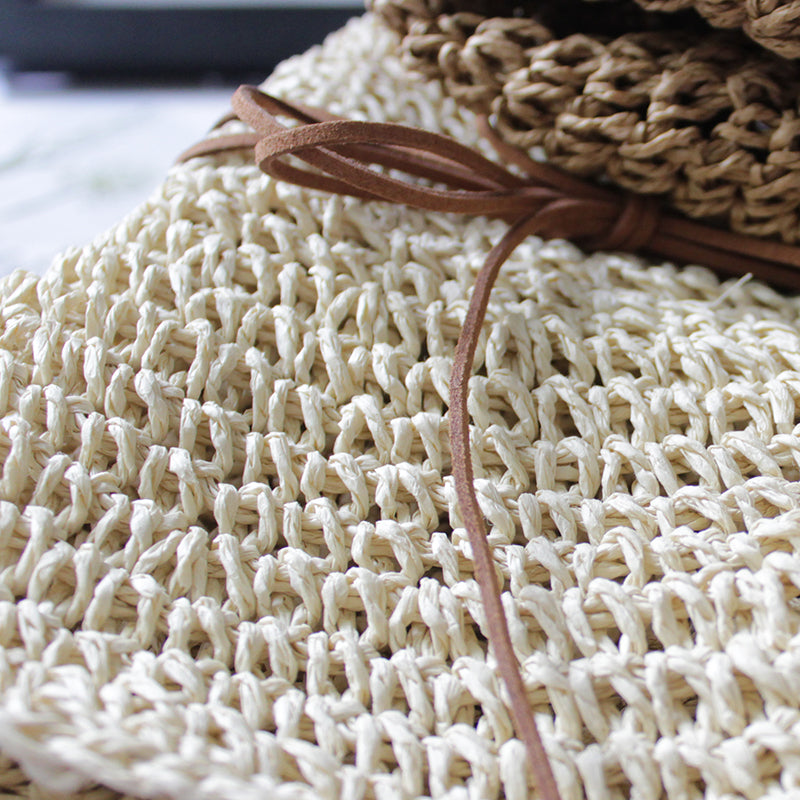 Foldable Straw Hat for Sun Protection - Ideal Beach Travel Accessory