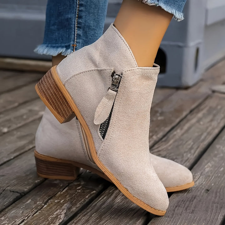 Women's Chic Side-Zip Boots-MODAUTLET