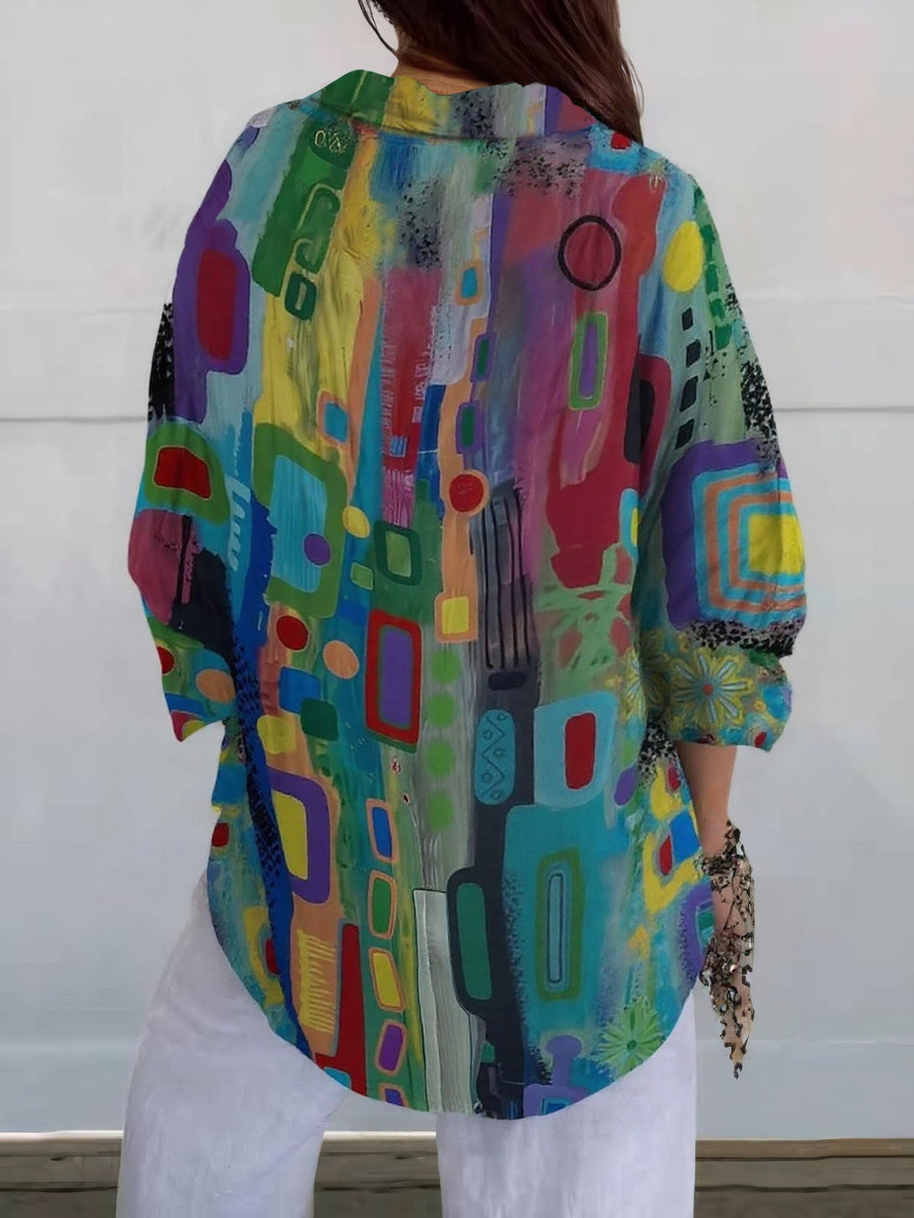 Women's Vibrant Geometric Shirt