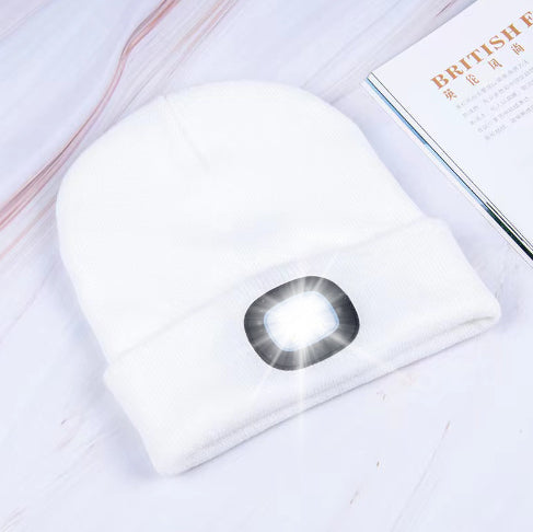 LED-Strickmütze mit Leuchtlicht – Batteriebetriebene gestrickte Beanie