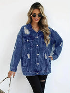 Oversized Denim Jacket Women – Olivia Trendy Jacket