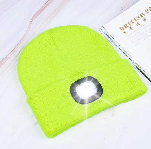 LED-Strickmütze mit Leuchtlicht – Batteriebetriebene gestrickte Beanie