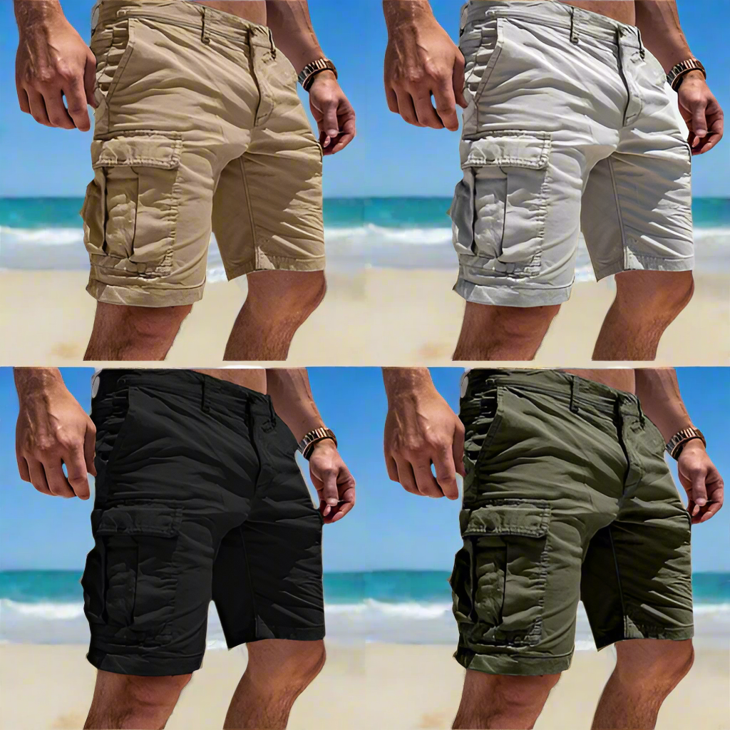 Men's Cargo Short Pants Made from High-Quality Cotton