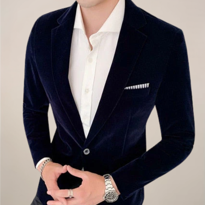 Herren Slim Fit Sakko mit Revers und formellem Schnitt