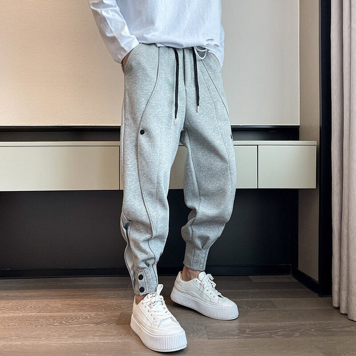 Men's Tapered Joggers with Drawstring Waist and Pockets-MODAUTLET