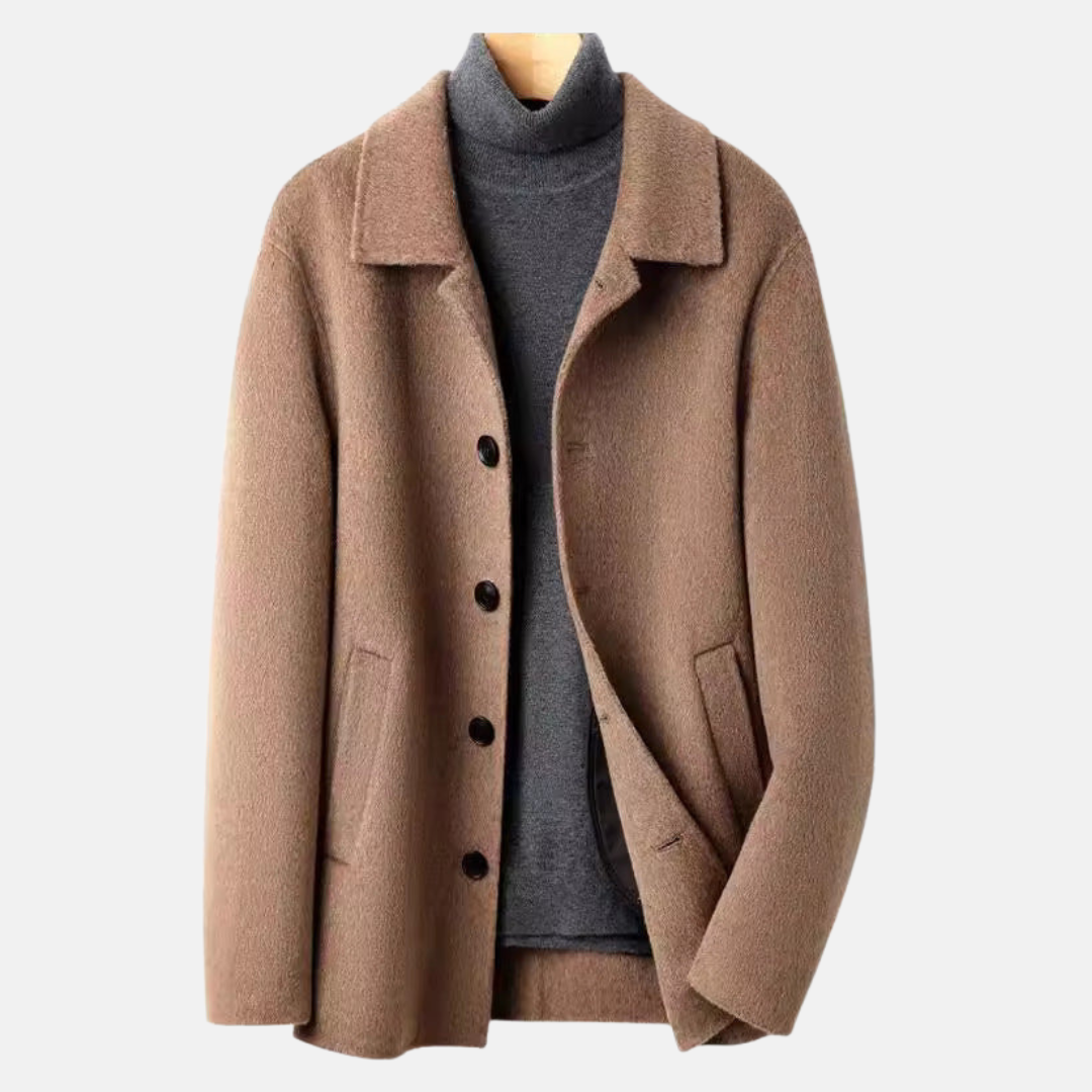 Men's Regular Fit Car Coat – Classic Style & Comfort Brown