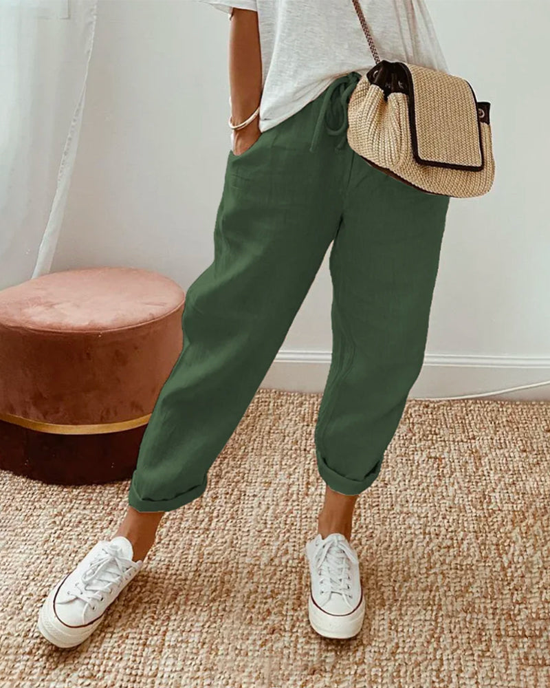 Women's Casual & Elegant Waistband Trousers-MODAUTLET