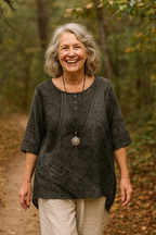 Women's Radiant Ethnic Tunic Top Gray