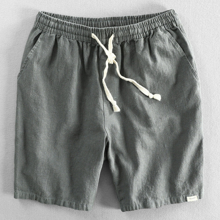 Mens Japan Style Shorts Cotton Blend With Elastic Drawstring-MODAUTLET