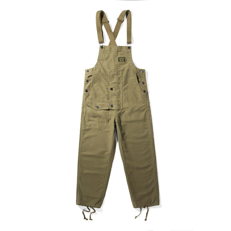 Men's Moleskin Overalls with Cinch Cord