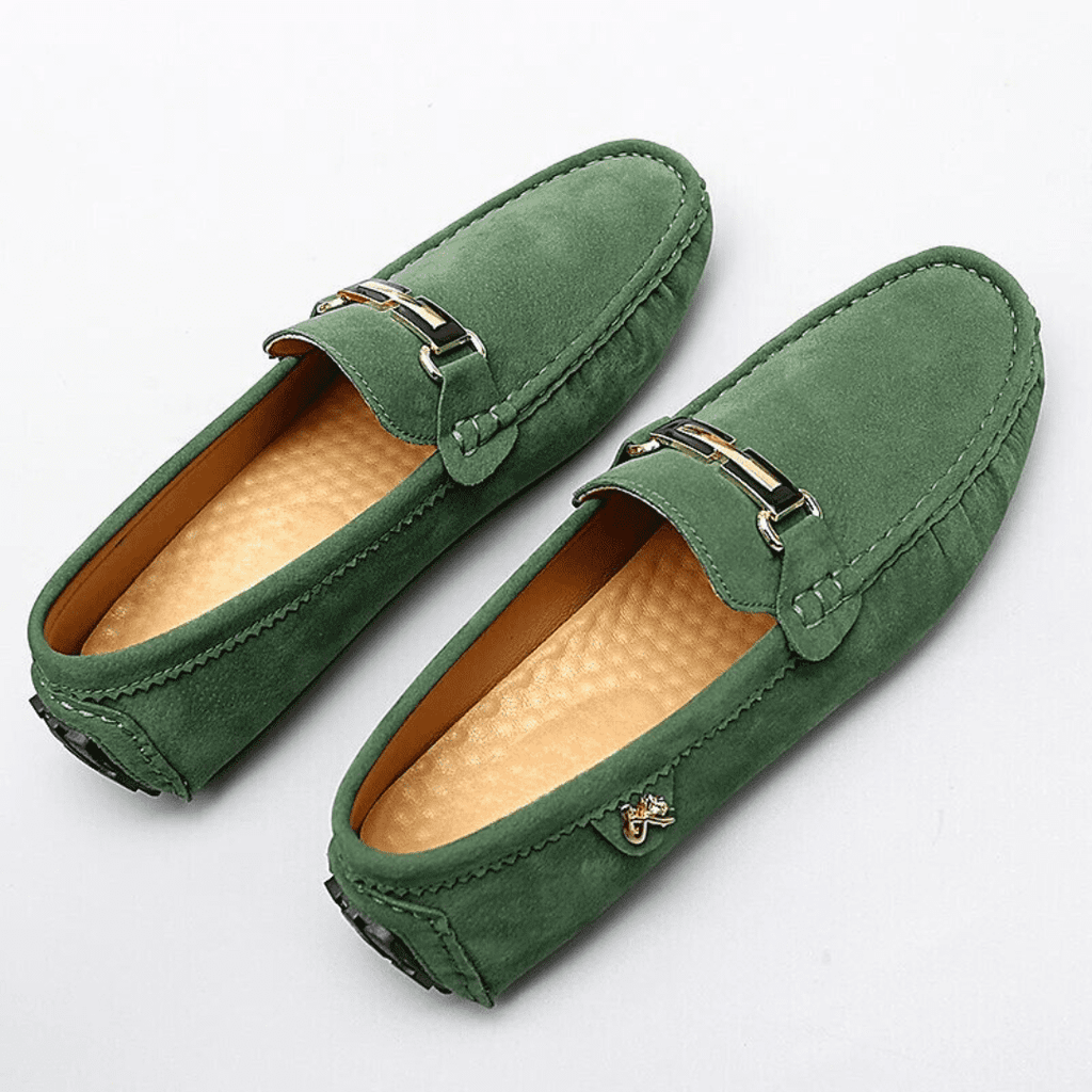 Women's Luxury Suede Loafers Green