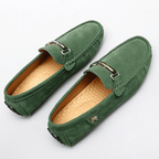 Women's Luxury Suede Loafers Green