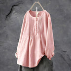 Women's Relaxed Tunic Blouse Pink