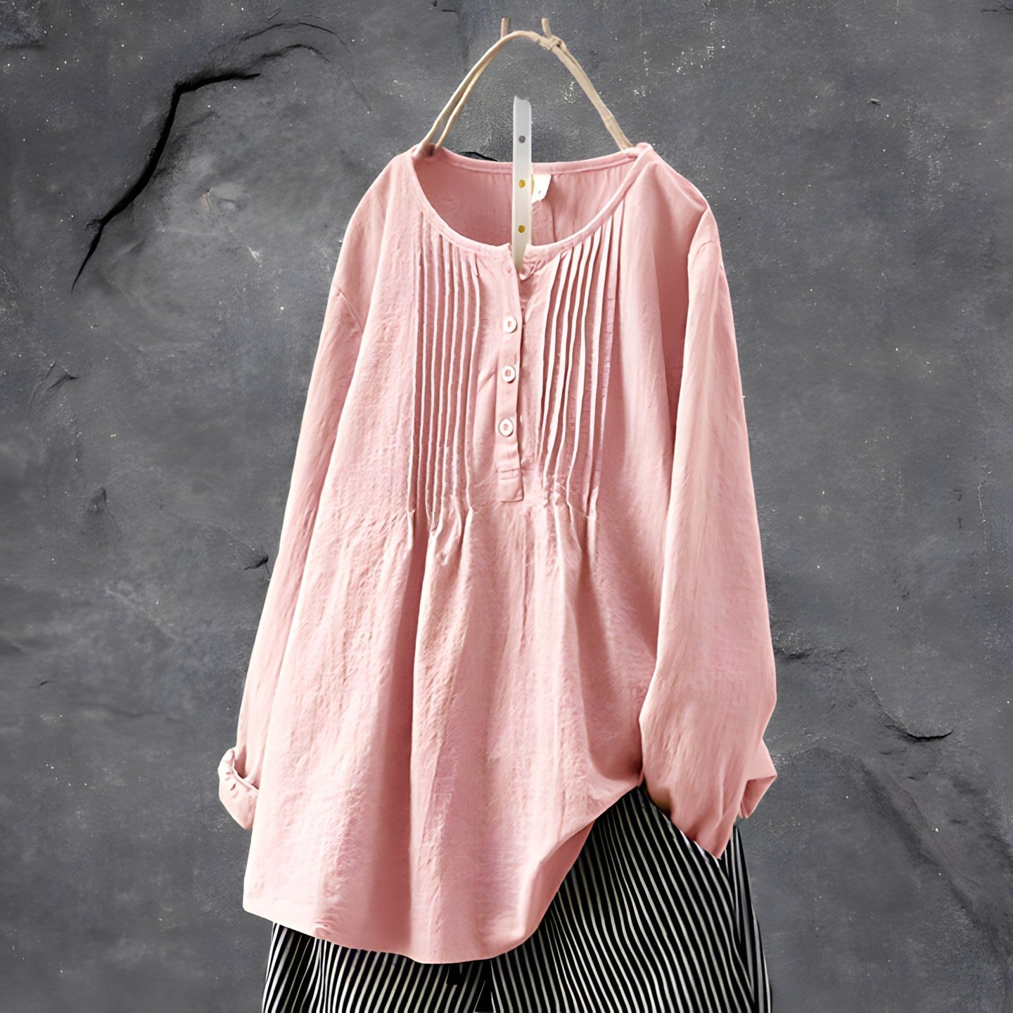 Women's Relaxed Tunic Blouse Pink