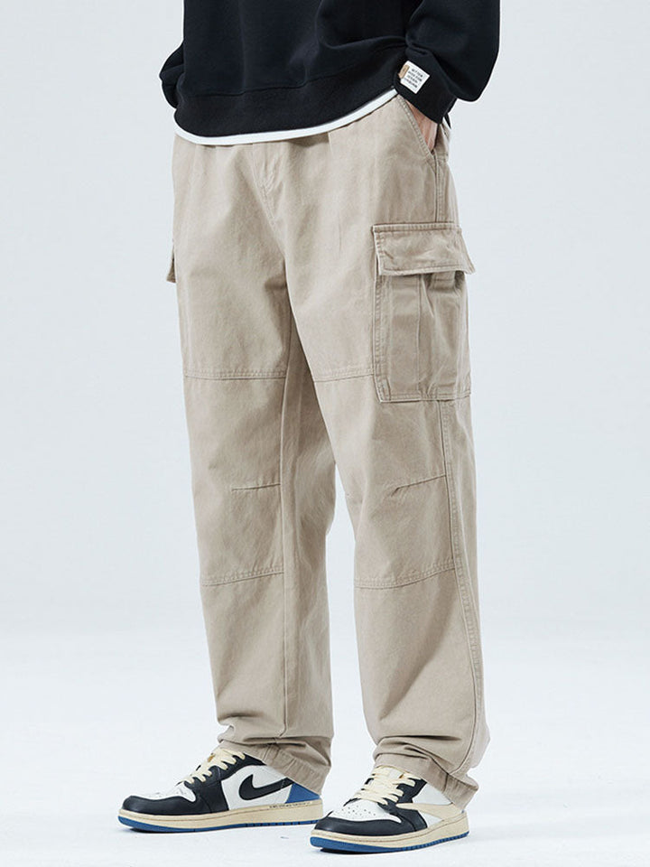 Men's Casual Loose-Fit Cotton Cargo Pants