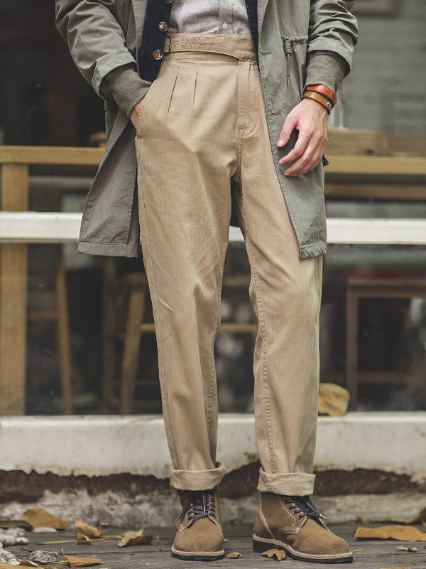 Men's Vintage-Inspired Casual Straight Leg Pants