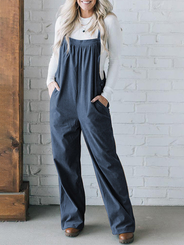 Zoey | Women's Cozy Loose Fit Corduroy Overalls