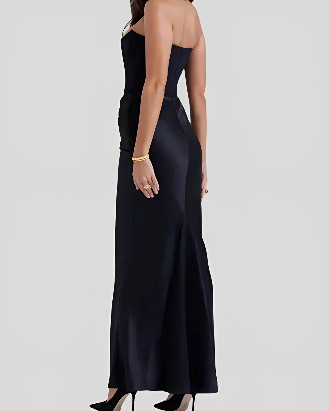 Brooklyn | Vestido largo elegante drapeado para mujer, ideal para invitadas de boda