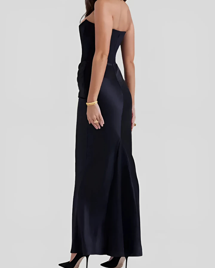 Brooklyn | Vestido largo elegante drapeado para mujer, ideal para invitadas de boda