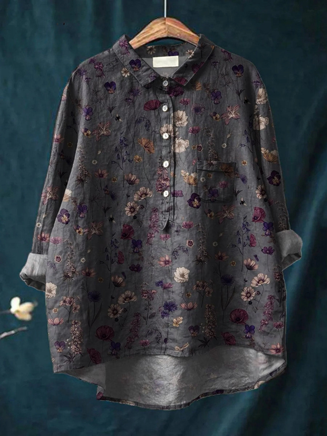 Mallory | Afslappet top til kvinder med blomstret kunstprint