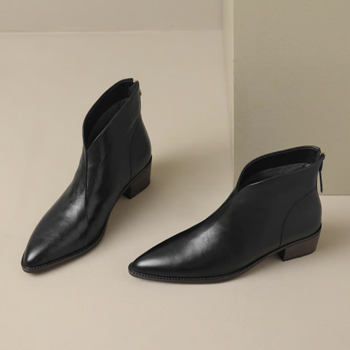 Women's Low-Heel Ankle Boots-MODAUTLET