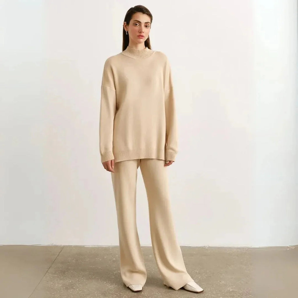 Cozy Knit Loungewear Set for Ultimate Comfort Apricot