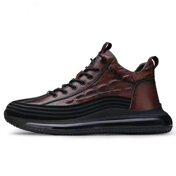 Men's Air Cushion Leather Sneakers-MODAUTLET