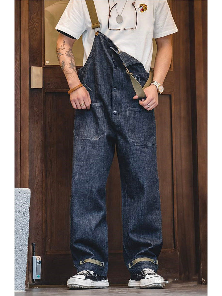 Men's Retro Navy Deck Overalls